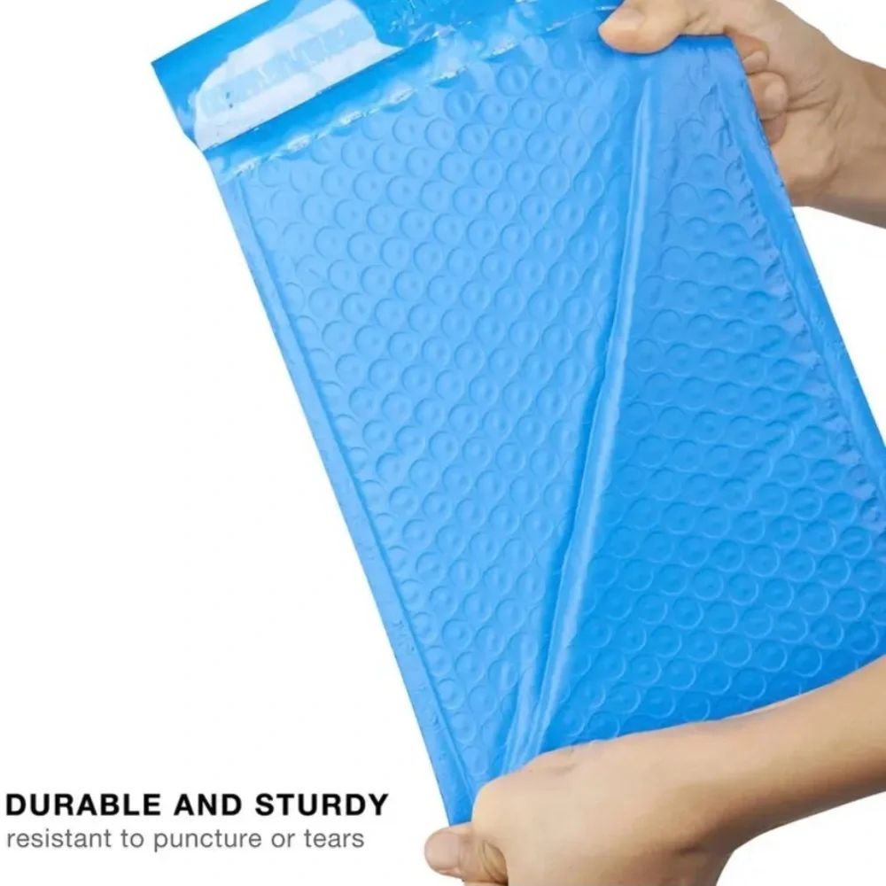 11”x9.29”Bright Blue Bubble Mailers 10for$10SturdyWater Resistant Free Stickers